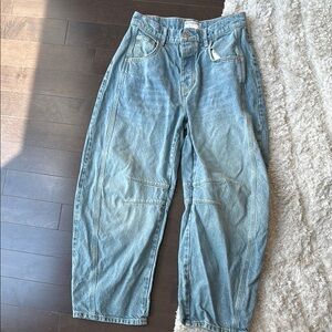 We The Free free people Sky Blue Denim barrel jeans
